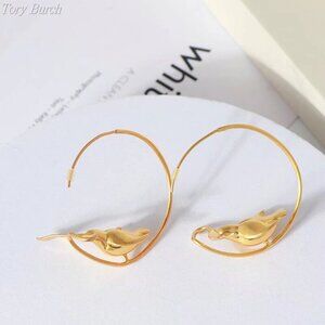 Tory Burch matte gold earrings